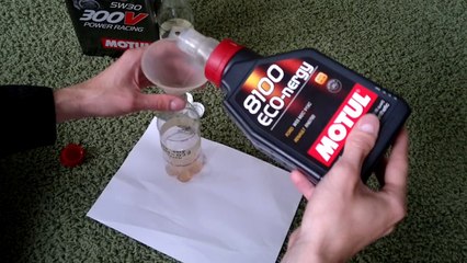Motul 8100 eco-nergy 5W30 vs Motul 300V power racing 5W30 prepare to the test