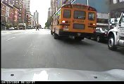 why I stop behind school buses: crazy kids pulling stupid stunt