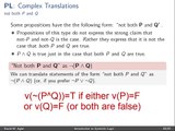 Propositional Logic: Translation, P6 (More Complex Translations)