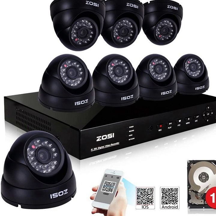 Review ZOSI 800TVL Security Camera System 8CH Video DVR Recorder 8
