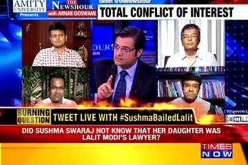 The Newshour Debate: #SushmaBailedLalit: Sushma Swaraj completely indefensible now?