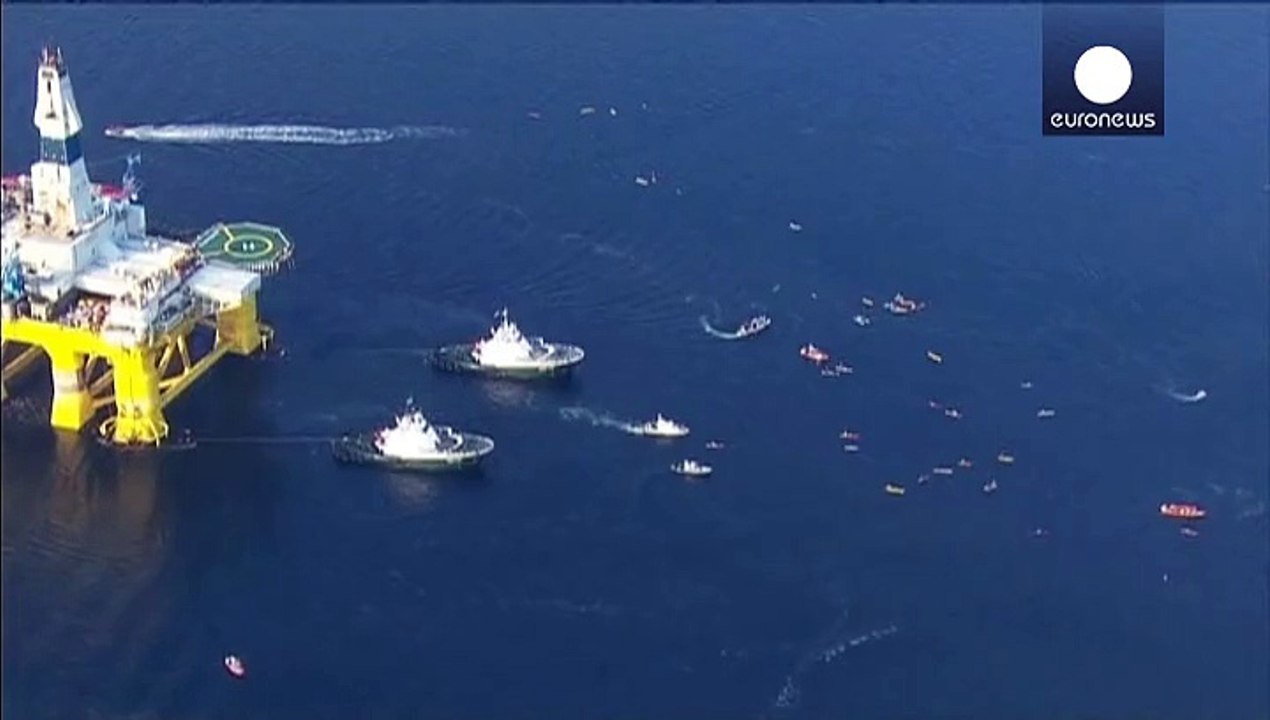 Seattle: kayak-protest gegen Ölplattform