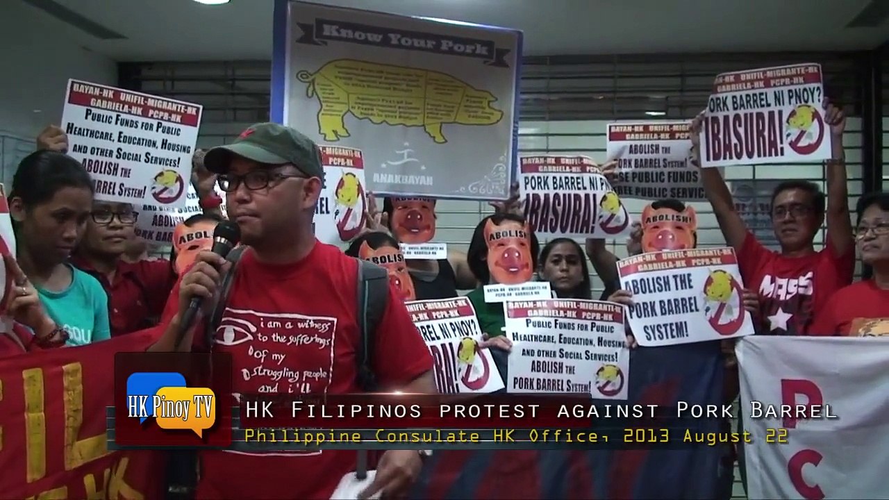 Filipinos in Hong Kong protest against  pork barrel