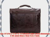 Professional Full Grain Leather Business Briefcase Laptop Messenger Bag For Mens