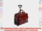 Siamod 35306 San Martino Italian Leather Ladies Wheeled Detachable Laptop Case (Cherry Red)
