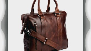 STOKED briefcase NATHAN - shoulder bag leather tan-cognac - leather bag with shoulder strap