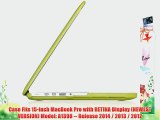 Kuzy - GREEN LEATHER Hard Case for MacBook Pro 15.4 with Retina Display Model: A1398 (NEWEST
