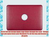 Kuzy - RED LEATHER Hard Case for MacBook Pro 15.4 with Retina Display Model: A1398 (NEWEST