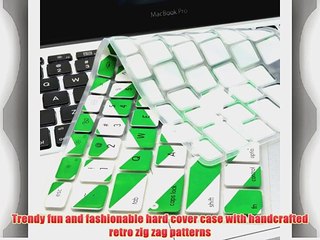 TopCase 4 in 1 Bundle - Chevron Series Ultra Slim Light Weight Rubberized Green Hard Case Cover