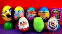 Frozen Play Doh Shopkins Spongebob Kinder Surprise Peppa Pig LPS Surprise Eggs StrawberryJ
