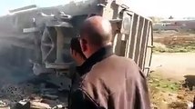 حصري :أول  فيديو من موقع حادث إصطدام القطار بين الفحص و بوعرادة