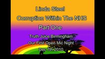Linda Steel - Corruption within the NHS - Truth Juice Birmingham Open Mic Night Dec 7th 2010.mpg