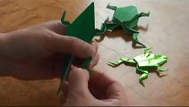 Intermediate Origami Folding Instructions : Folding an Origami Frog Head
