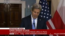 US Foriegn Secretary John Kerry speaks French to mourning Parisiens