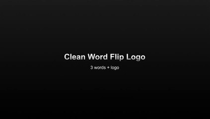 After Effects Project Files - Clean Word Flip Logo - VideoHive 9054629
