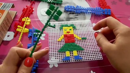 Toys for kids. Mosaic puzzle for children. Nice video creative playset for boys and girls