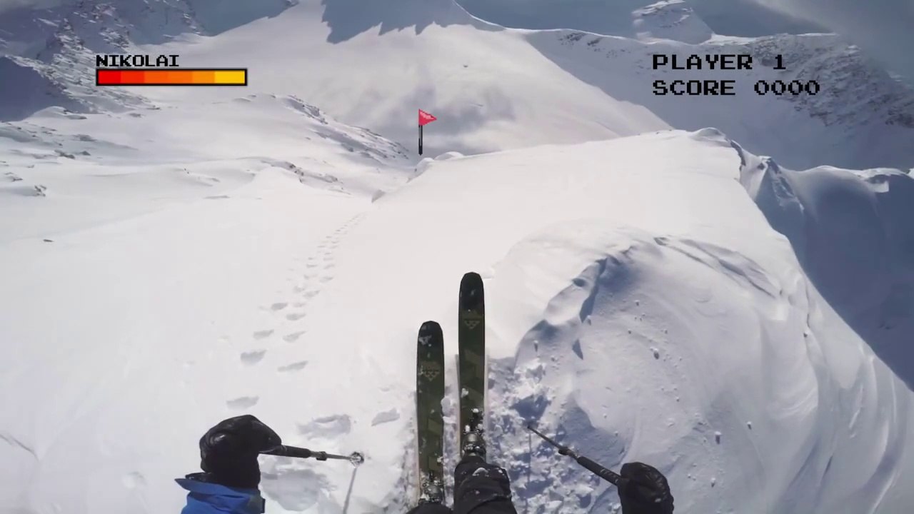 Descente de ski en 8-Bit