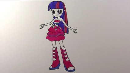 How to Draw - Drawing Human Twilight Sparkle and Twilight Sparkle