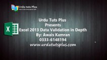 Excel 2013: Data Validation in Depth 1/18