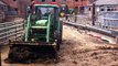 Mucking out with a Bobcat skid steer