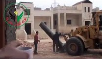 سوريا اكبر مدفع في العالم صنعه الجيش الحر