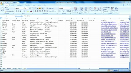 Importer des contacts à partir du fichier Excel dans le téléphone mobile