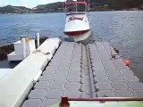 24' Yellowfin Kiani Docking on a VersaDock Floating Dock System in Kaneohe Bay Hawaii