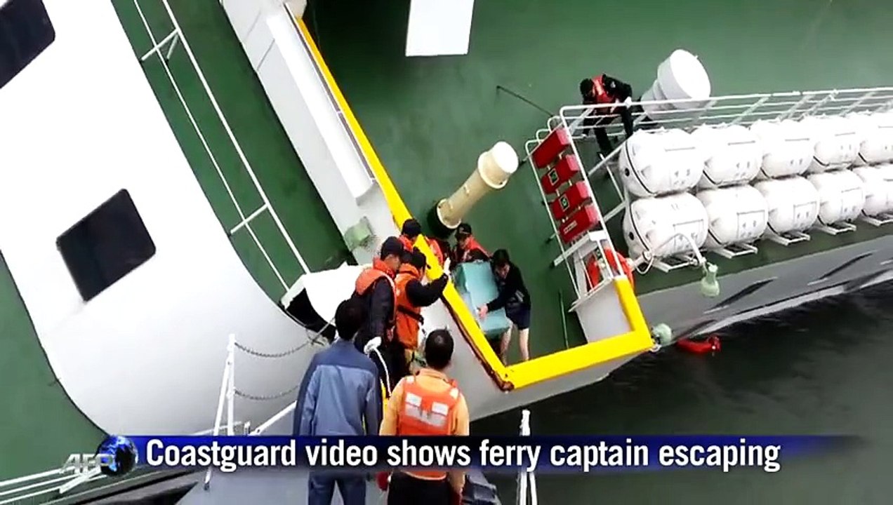 South Korean Ship Sinking in the Ocean