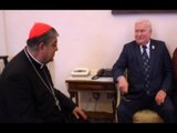Napoli - Il cardinale Sepe incontra Lech Walesa (15.06.15)