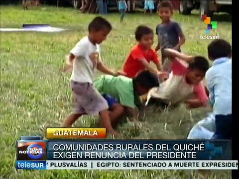 Guatemala: comunidades Quiché exigen dimisión del presidente