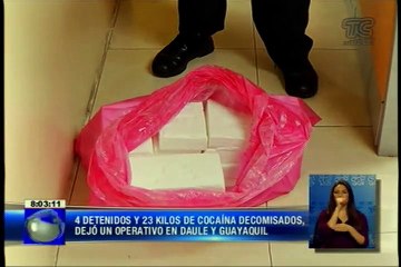 Cuatro detenidos negociando 23 kilos de cocaína
