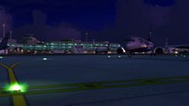 PMDG 747-400 Cathay Pacific.REX 2 with Full lighting effects and real Engine sounds.