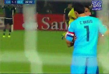 2015 أهداف المباراة الرائعة تشيلي 3-3 المكسيك
