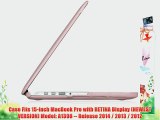 Kuzy - BABY ROSE PINK LEATHER Hard Case for MacBook Pro 15.4 with Retina Display Model: A1398