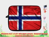 15 inch Rikki KnightTM Norway Flag Design Laptop Sleeve