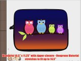 15 inch Rikki KnightTM Night Owls Design Laptop Sleeve