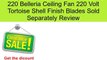 Fanimation Fans FP4320TS 220 Belleria Ceiling Fan 220 Volt Tortoise Shell Finish Blades Sold Separately Review