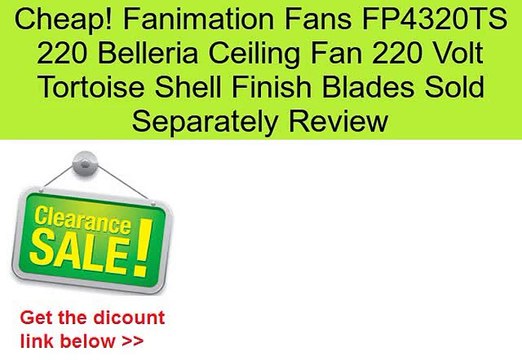 Fanimation Fans FP4320TS 220 Belleria Ceiling Fan 220 Volt Tortoise Shell Finish Blades Sold Separately Review