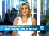 Solar powered-plane on 24H flight