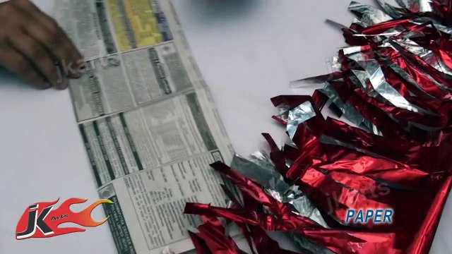 DIY How to make Cheer leading Pom Poms (School Project for kids) - JK Arts 111