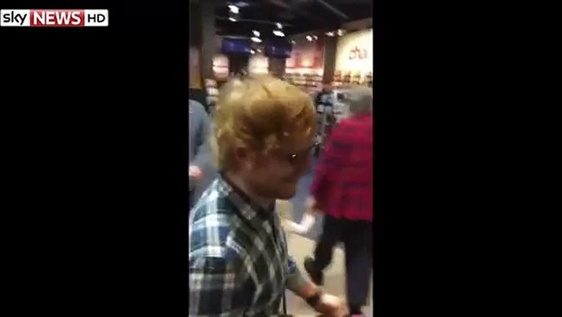 Watch what happened when Ed Sheeran heard a fan singing one of his songs in a shopping