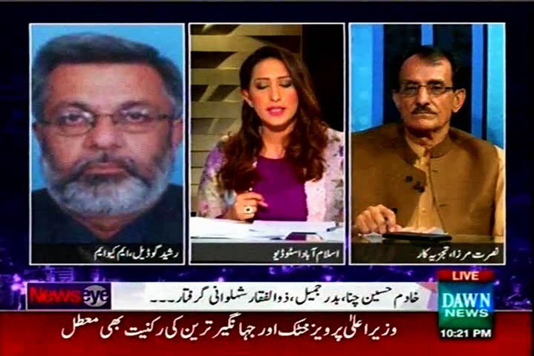 Dawn News Eye Meher Abbasi with MQM Rashid Godil (15 June 2015)