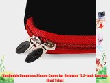 VanGoddy Neoprene Sleeve Cover for Gateway 17.3-inch Laptops (Red Trim)