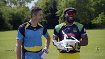 Competition between Gayle and Pietersen to hit a flying drone