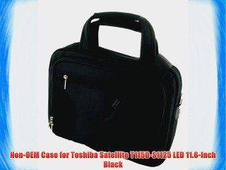 rooCASE Toshiba Satellite T115D-S1125 LED 11.6-Inch Black Netbook Carrying Case (Deluxe Bag