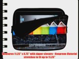 10 inch Rikki KnightTM Colorful Beach Huts Design Laptop sleeve - Ideal for iPad 234 iPad Air