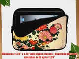 10 inch Rikki KnightTM Katsushika Hokusai Art Chrysanthemum and Bee Design Laptop sleeve -