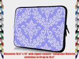 17 inch Rikki KnightTM Pastel Blue Color Damask Design Laptop Sleeve