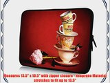 13 inch Rikki KnightTM Vintage Tea Cups with Flowers Design Laptop Sleeve