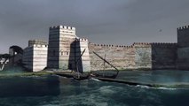Bizans dönemi İstanbul Deniz surları (canlandırma)
